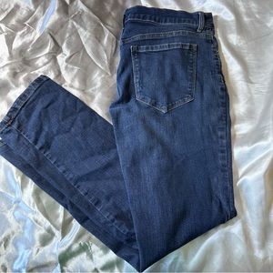 BANANA REPUBLIC JEANS, STRAIGHT LEG, DENUIM BLUE, HAS POCKETS